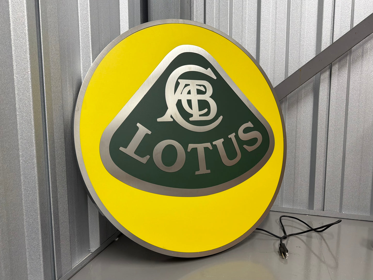 Lotus Illuminated Dealership Crest Logo Sign #D54