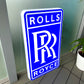 Rolls Royce Blue Illuminated Logo Sign #B60