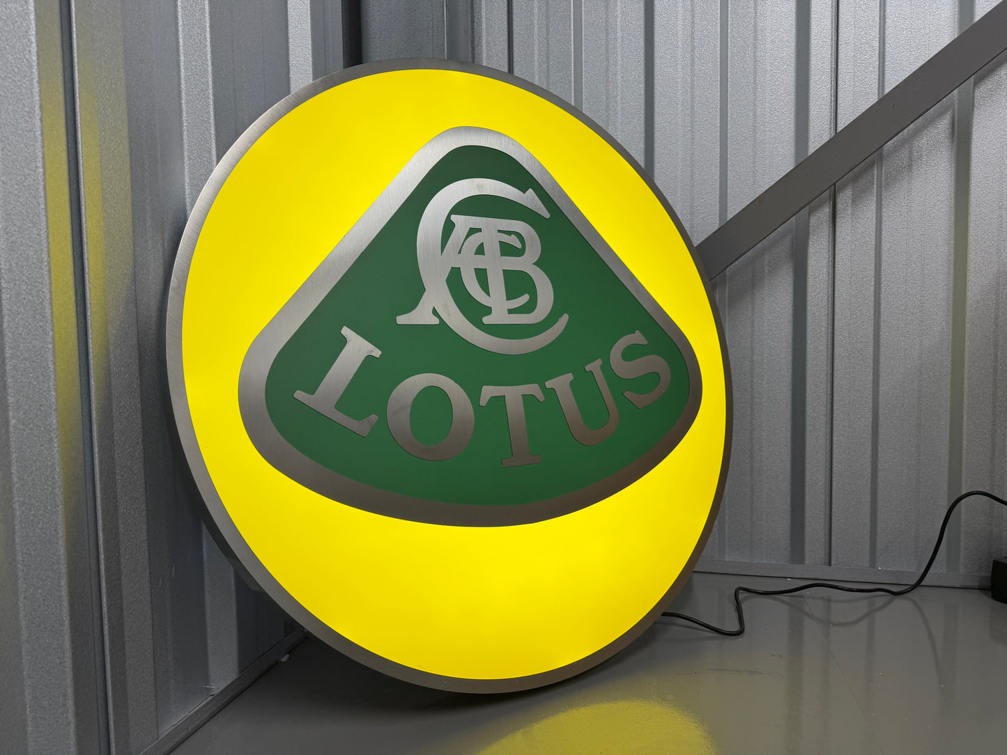 Lotus Illuminated Dealership Crest Logo Sign #D54
