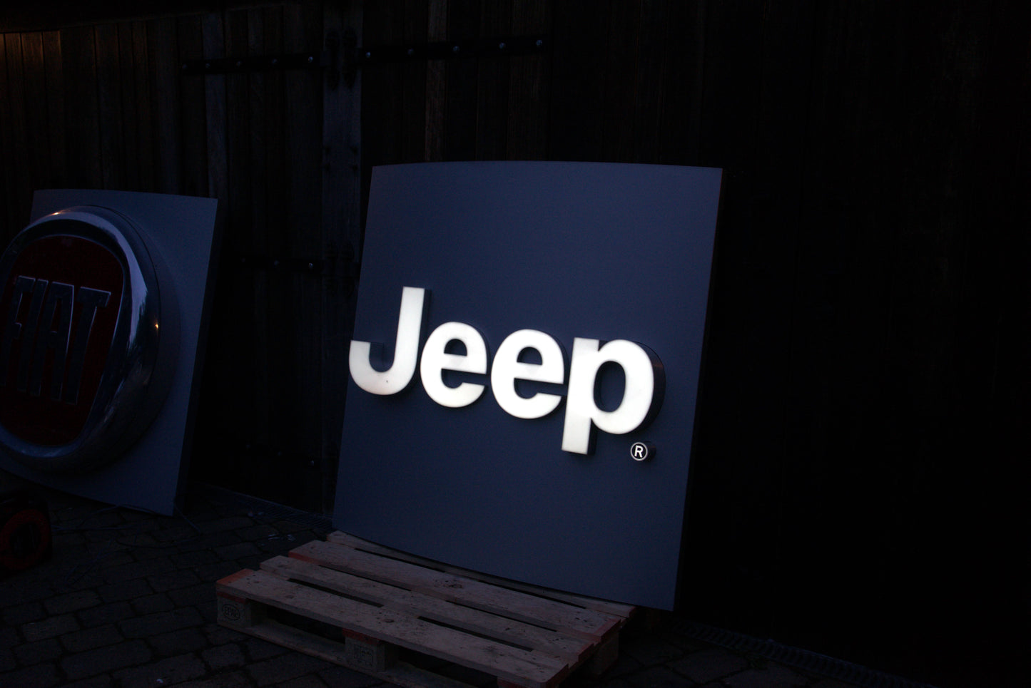 Jeep Dealership Illuminated Logo Sign #D48