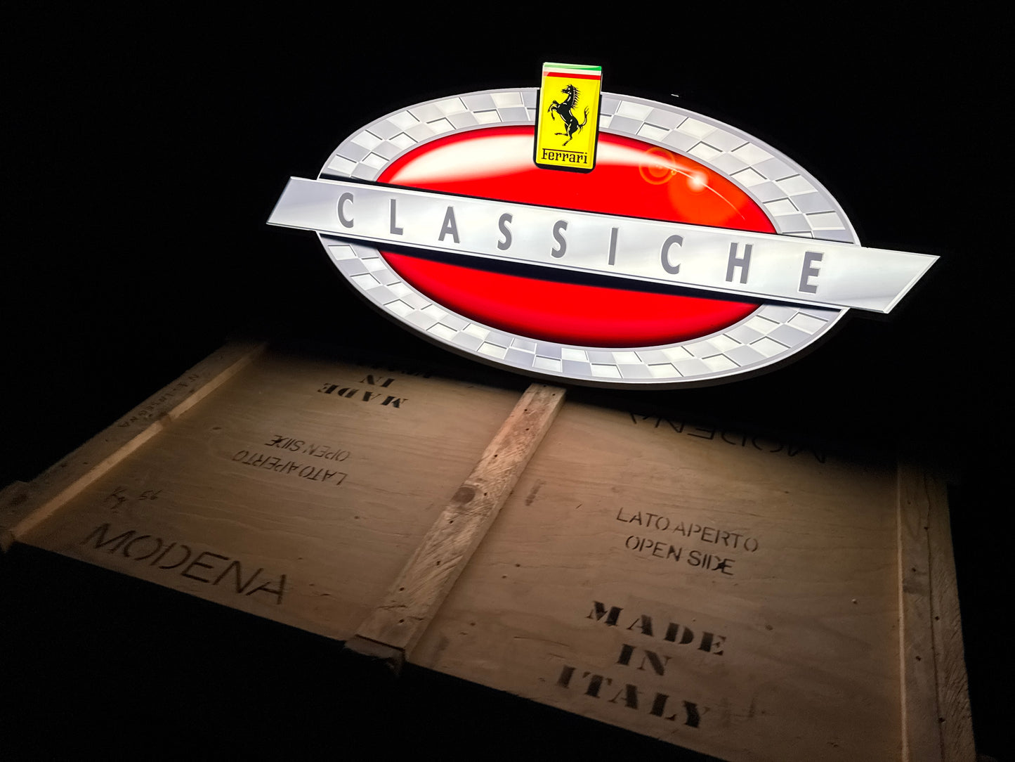 Ferrari Classiche Illuminated Logo Sign #D32