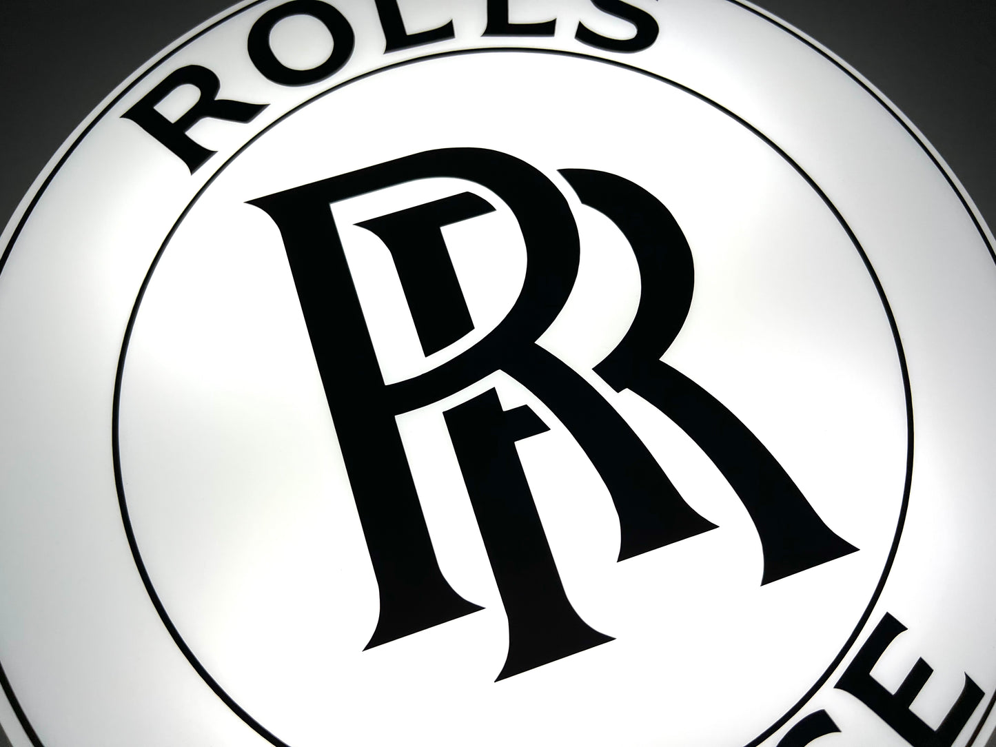Rolls Royce Round Illuminated Logo Sign #B61