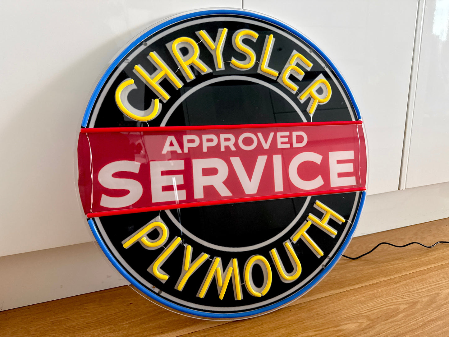 Chrysler Plymouth Neon Sign Approved Service #N142