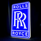 Rolls Royce Blue Illuminated Logo Sign #B60