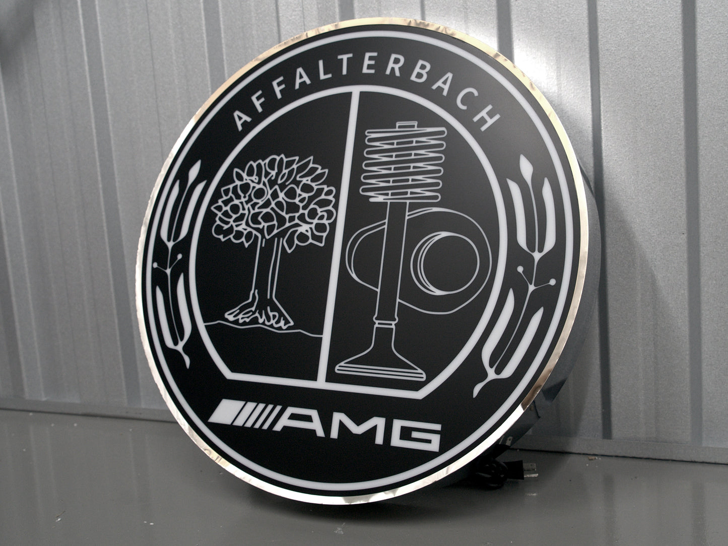 Mercedes Benz AMG Dealership Illuminated Sign Black #D53