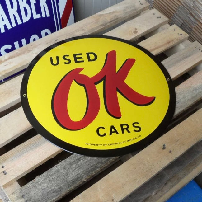 Chevrolet OK Cars Enamel Sign #A23