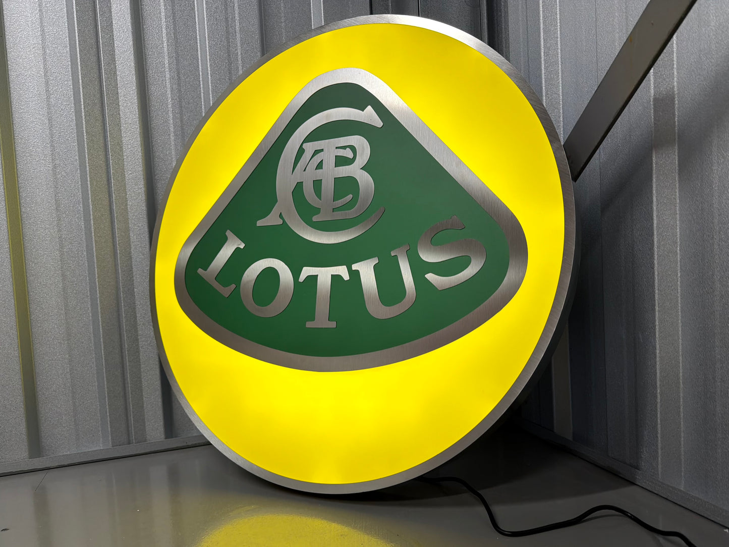 Lotus Illuminated Dealership Crest Logo Sign #D54