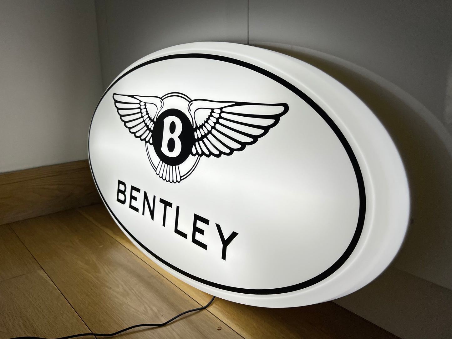 Bentley White Illuminated Logo Sign #B10