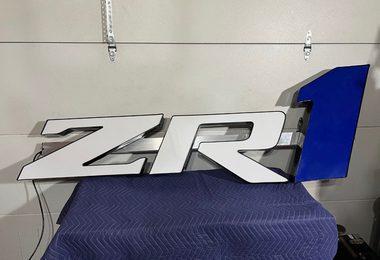 ZR1 Dealership Illuminated Logo Sign #D64