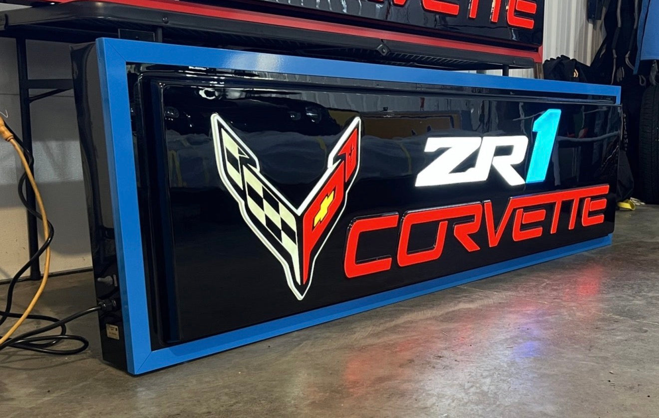 ZR1 Dealership Illuminated Logo Sign #D63