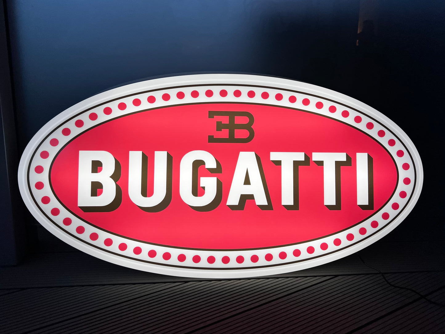 Bugatti Illuminated Logo Sign #B17