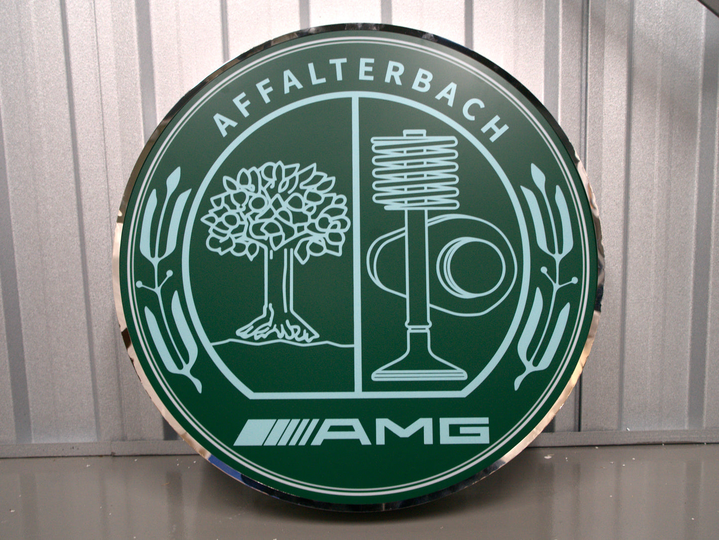 Mercedes Benz AMG Dealership Illuminated Sign Green #D59