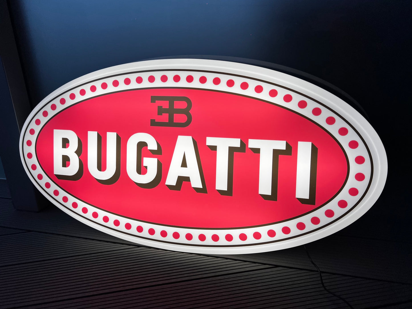 Bugatti Illuminated Logo Sign #B17