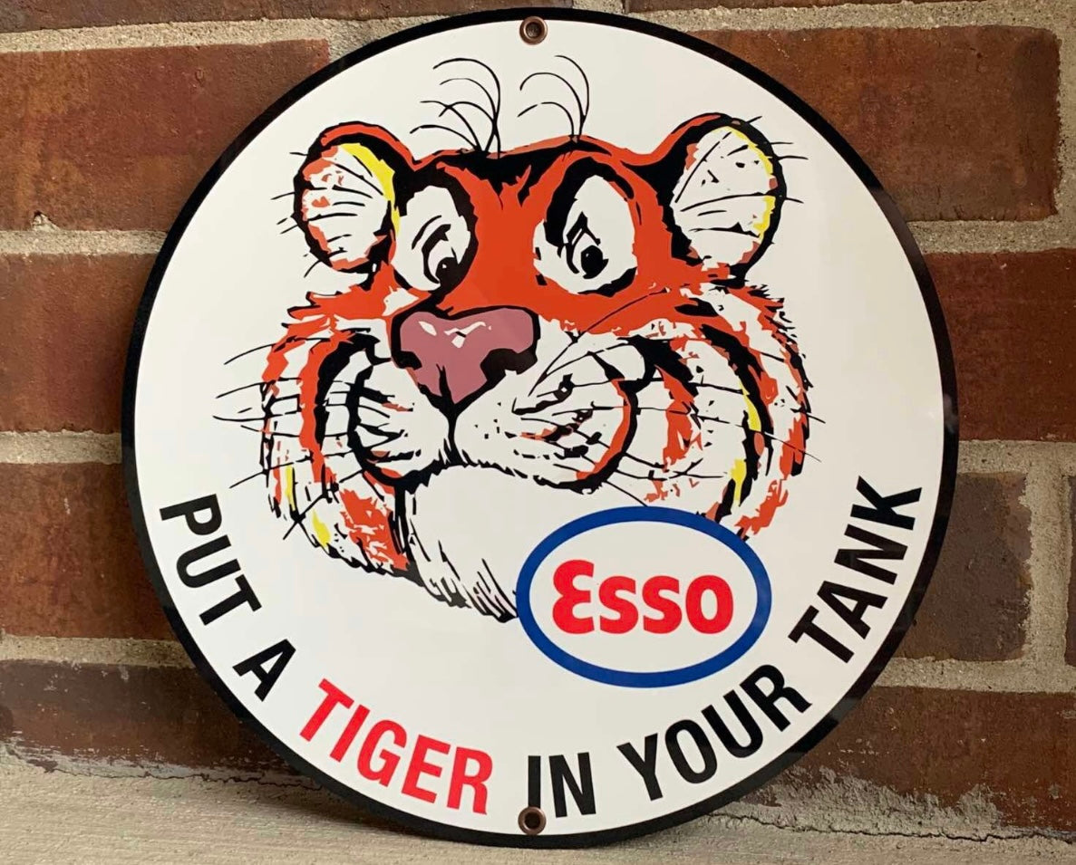 Esso Enamel Metal Sign #A28