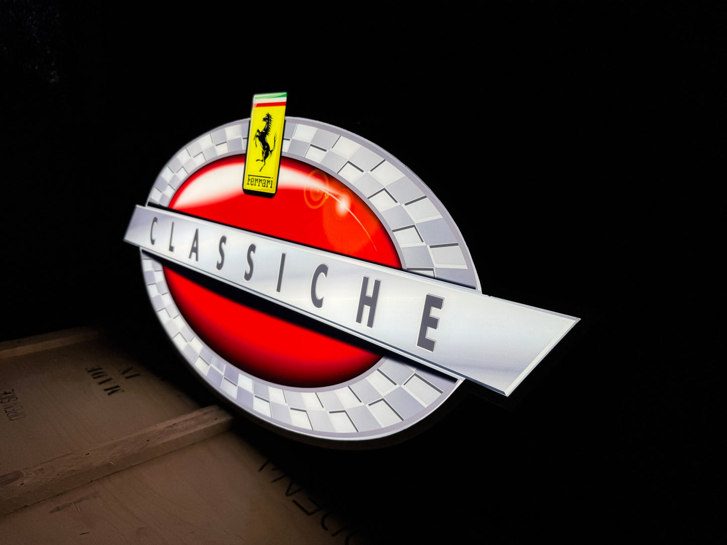 Ferrari Classiche Illuminated Logo Sign #D32
