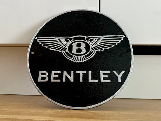 Bentley Round Metal Plaque Sign #A12