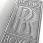 Rolls Royce Silver Metal Logo Sign #A97