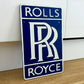 Rolls Royce Blue Metal Logo Sign #A96