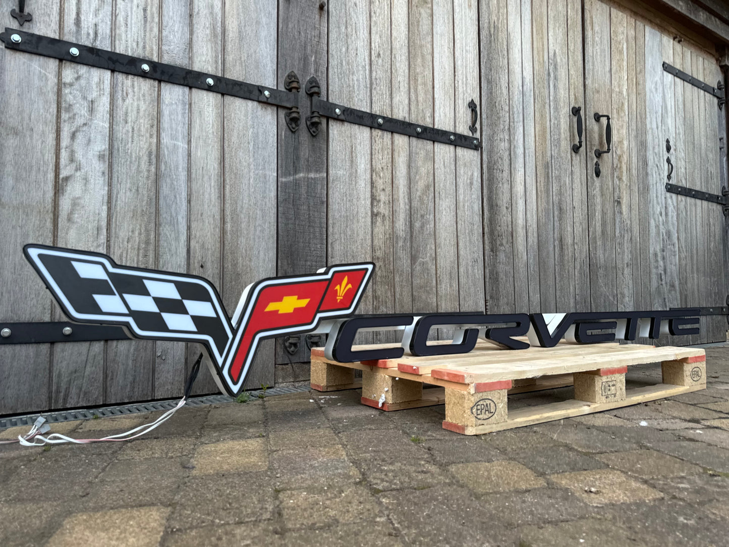Corvette Dealership Illuminated Logo Sign #D3