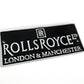 Rolls Royce Black Metal Plaque #A95