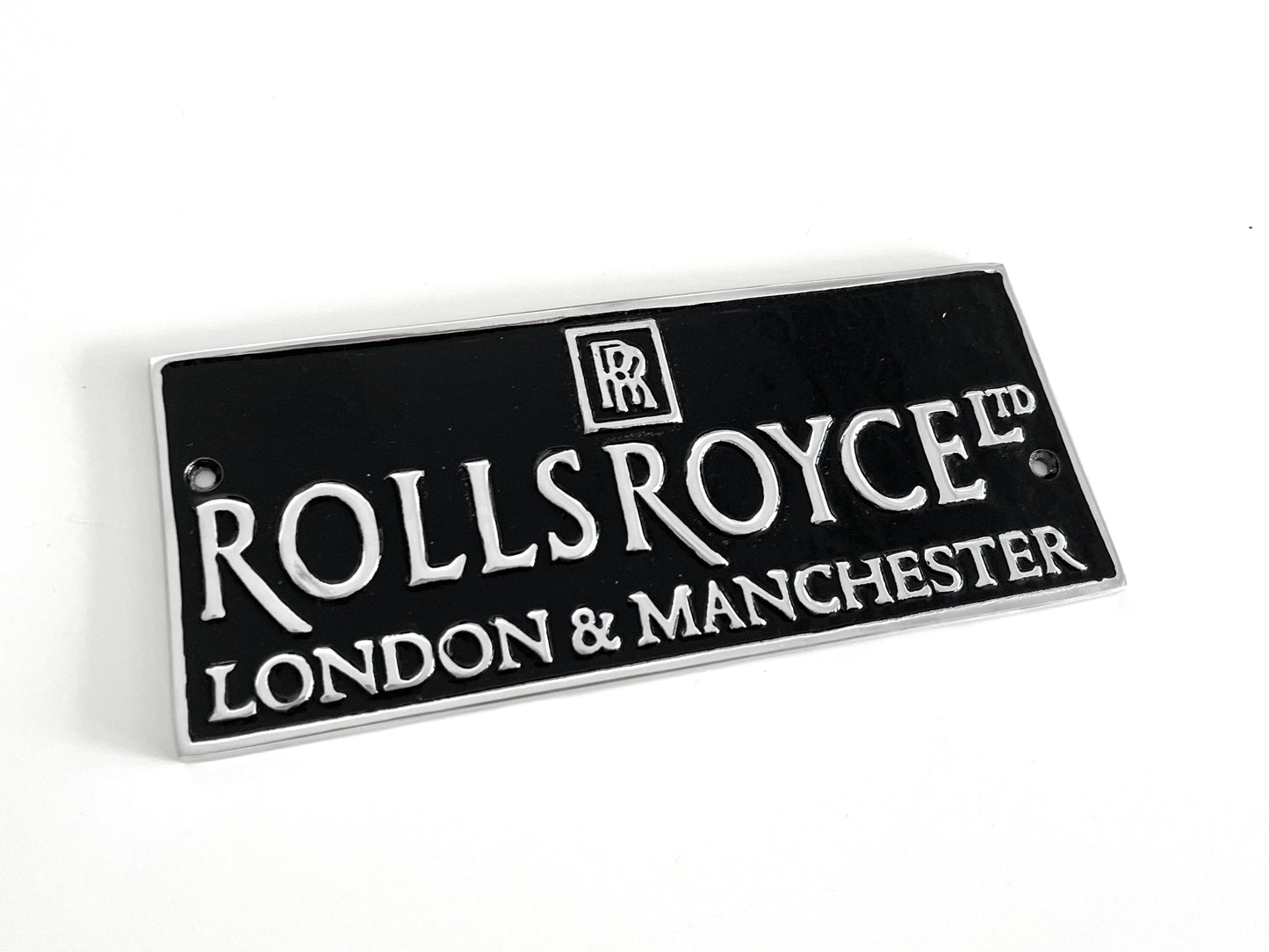 Rolls Royce Black Metal Plaque #A95