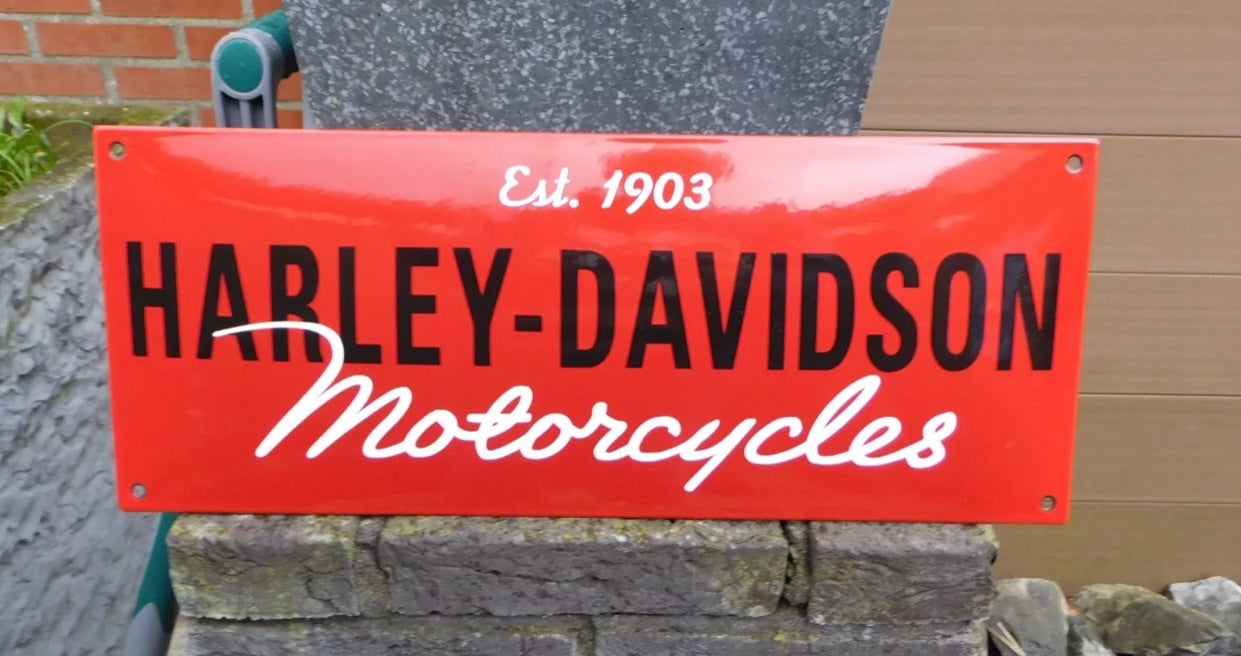 Harley Davidson Motorcycles Enamel Sign #A50