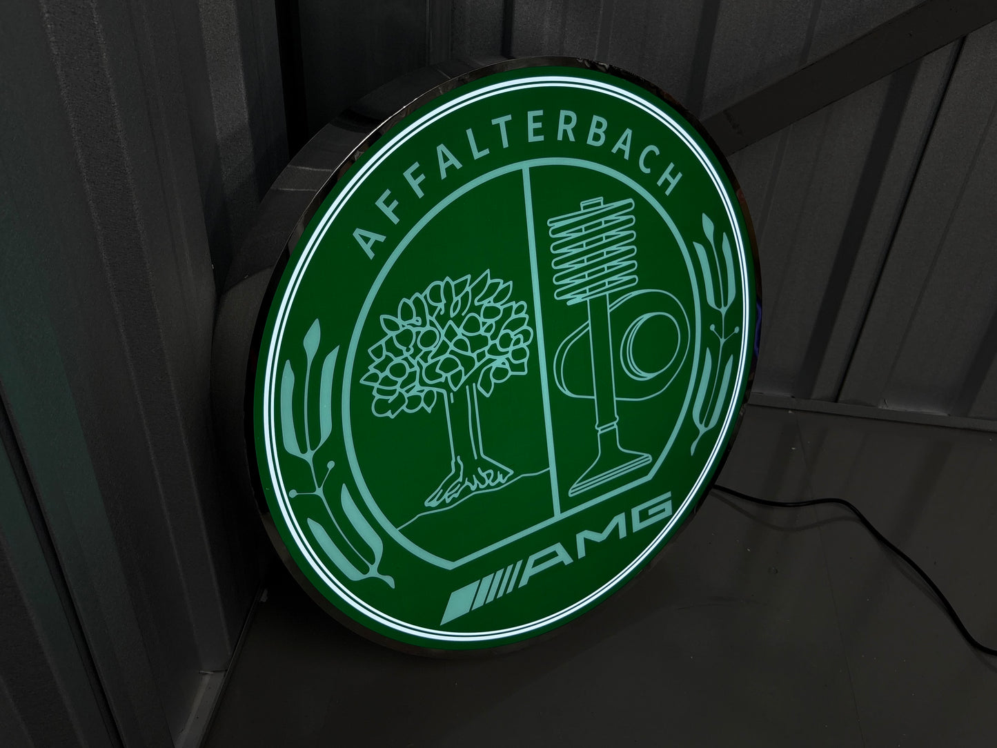 Mercedes Benz AMG Dealership Illuminated Sign Green #D59