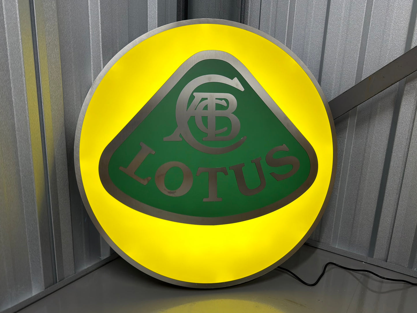 Lotus Illuminated Dealership Crest Logo Sign #D54