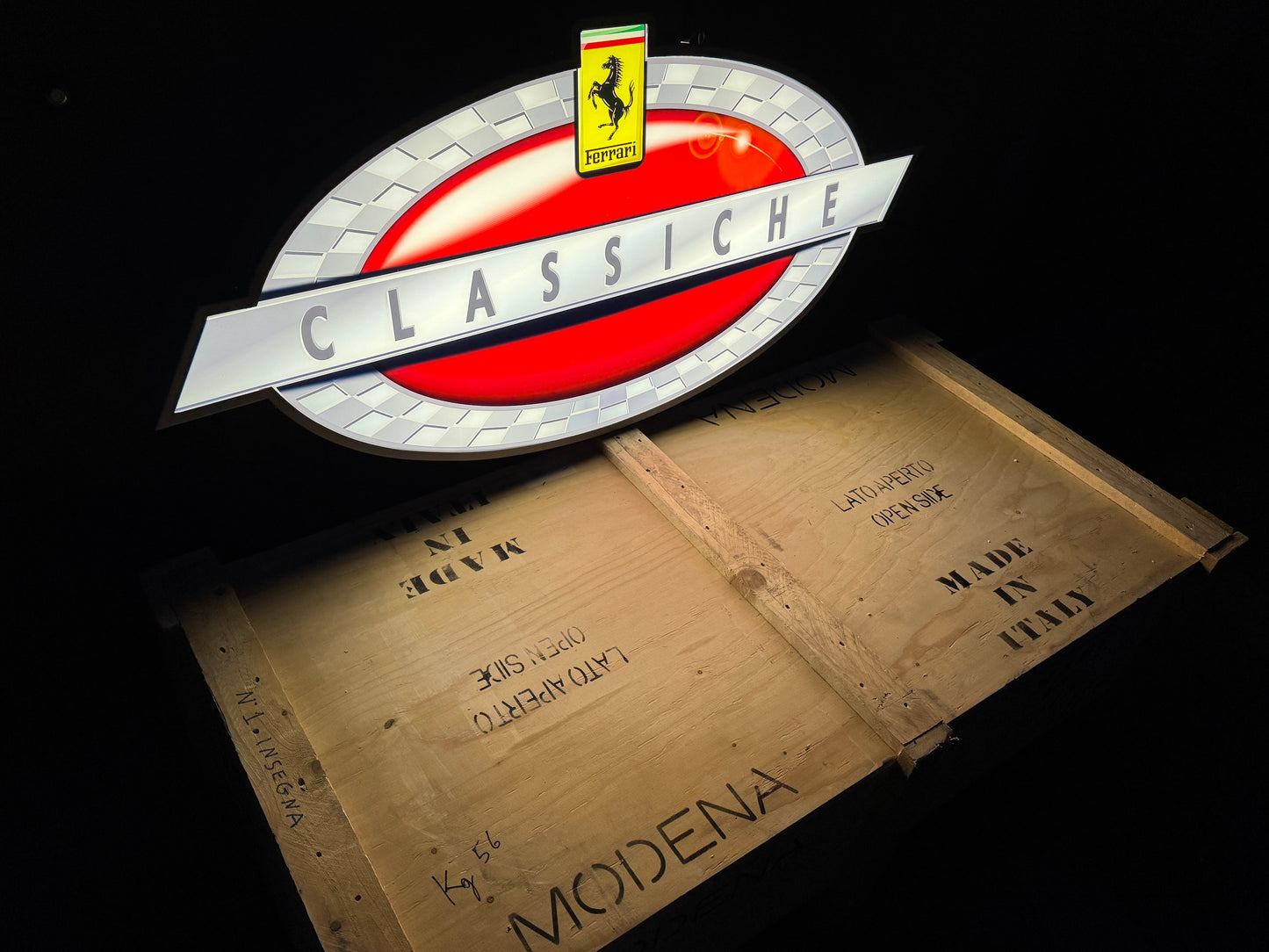 Ferrari Classiche Illuminated Logo Sign #D32