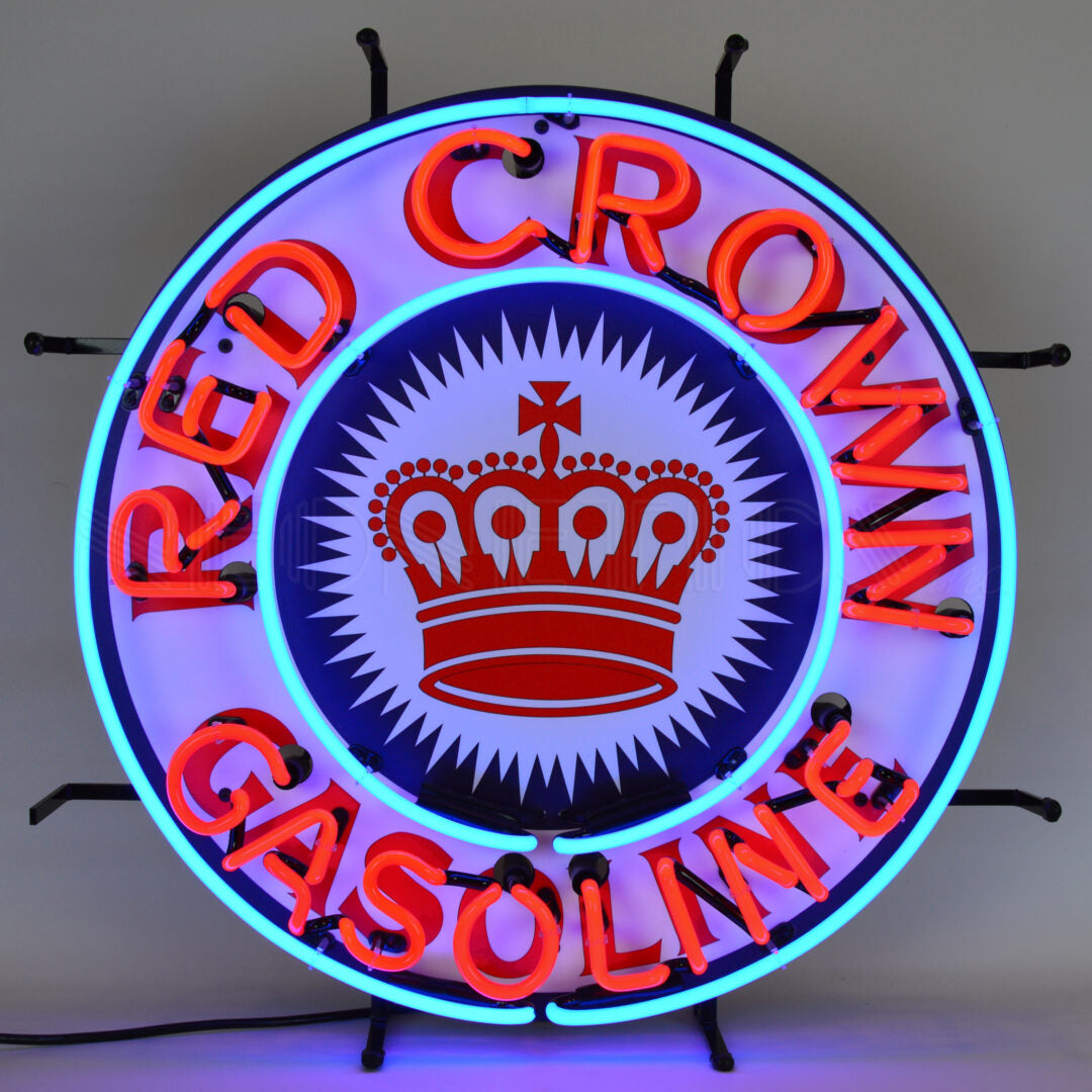 Red Crown Gasoline Neon Sign #N85