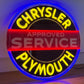 Chrysler Plymouth Neon Sign Approved Service #N142