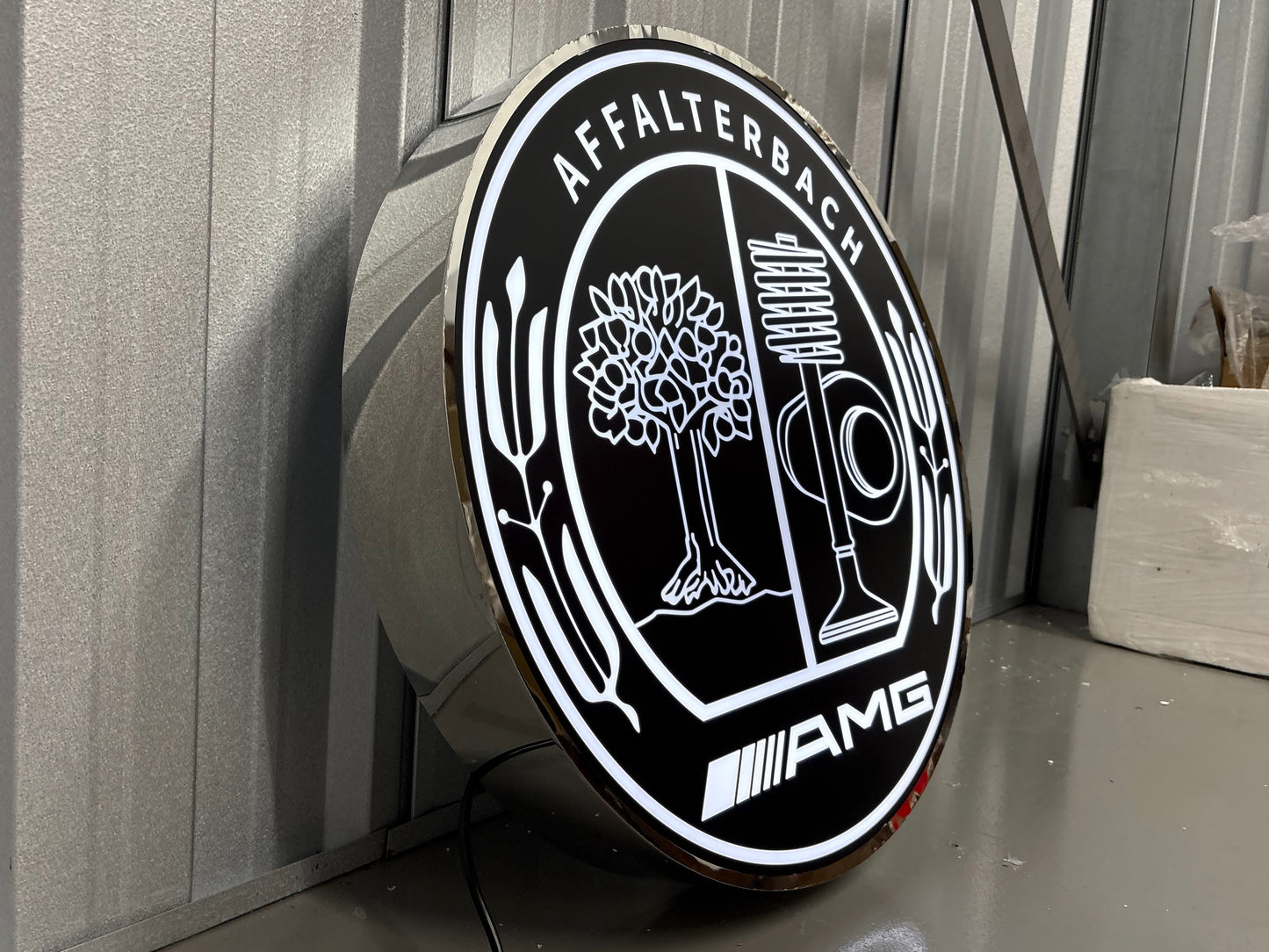 Mercedes Benz AMG Dealership Illuminated Sign Black #D53