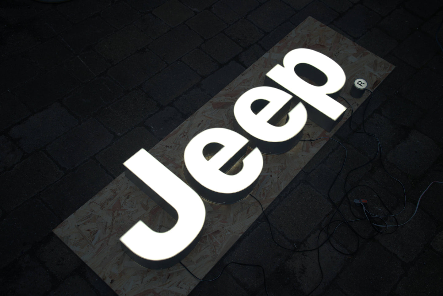 Jeep Dealership Illuminated Logo Sign #D47