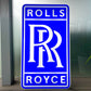 Rolls Royce Blue Illuminated Logo Sign #B60