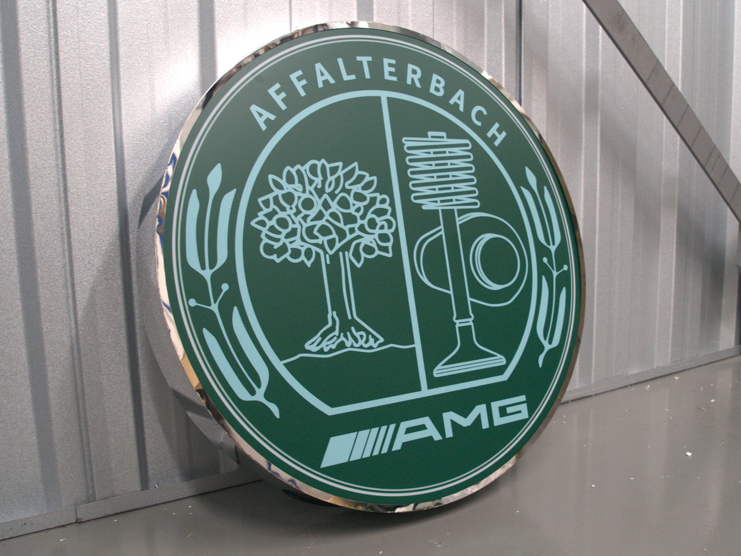 Mercedes Benz AMG Dealership Illuminated Sign Green #D59