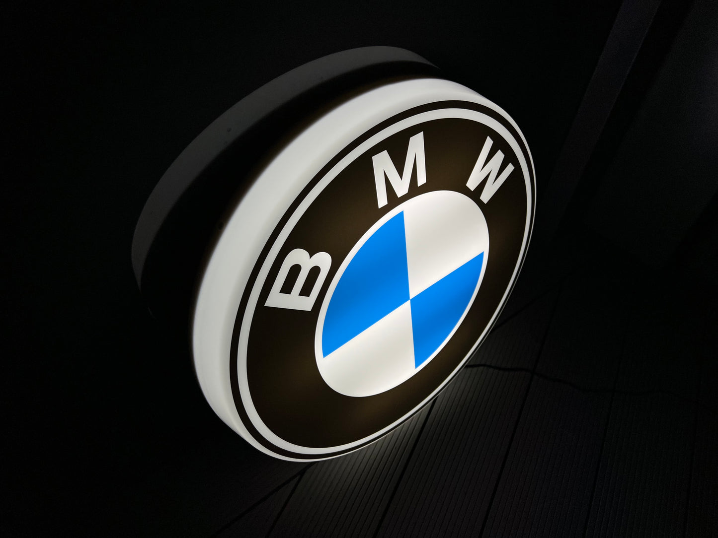 BMW Round Illuminated Logo Sign #B15