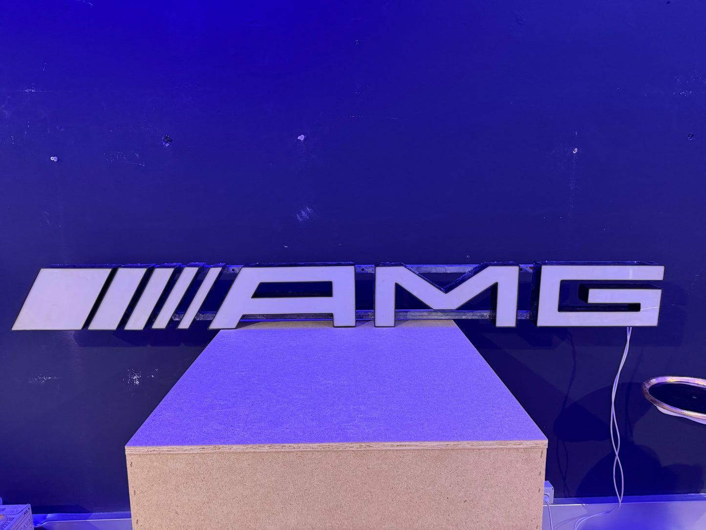 Mercedes Benz AMG Dealership Illuminated Sign Black #D55