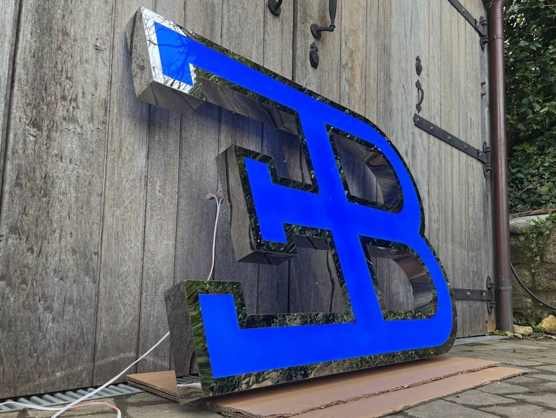 Bugatti EB Illuminated Logo Sign #D2
