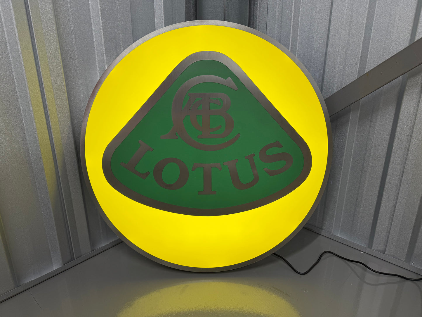 Lotus Illuminated Dealership Crest Logo Sign #D54