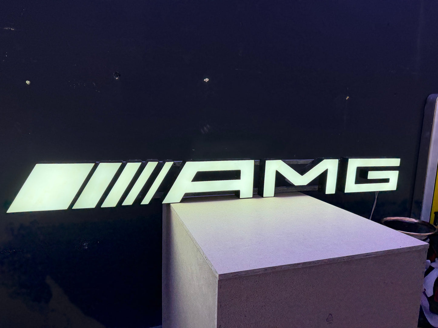 Mercedes Benz AMG Dealership Illuminated Sign Black #D55