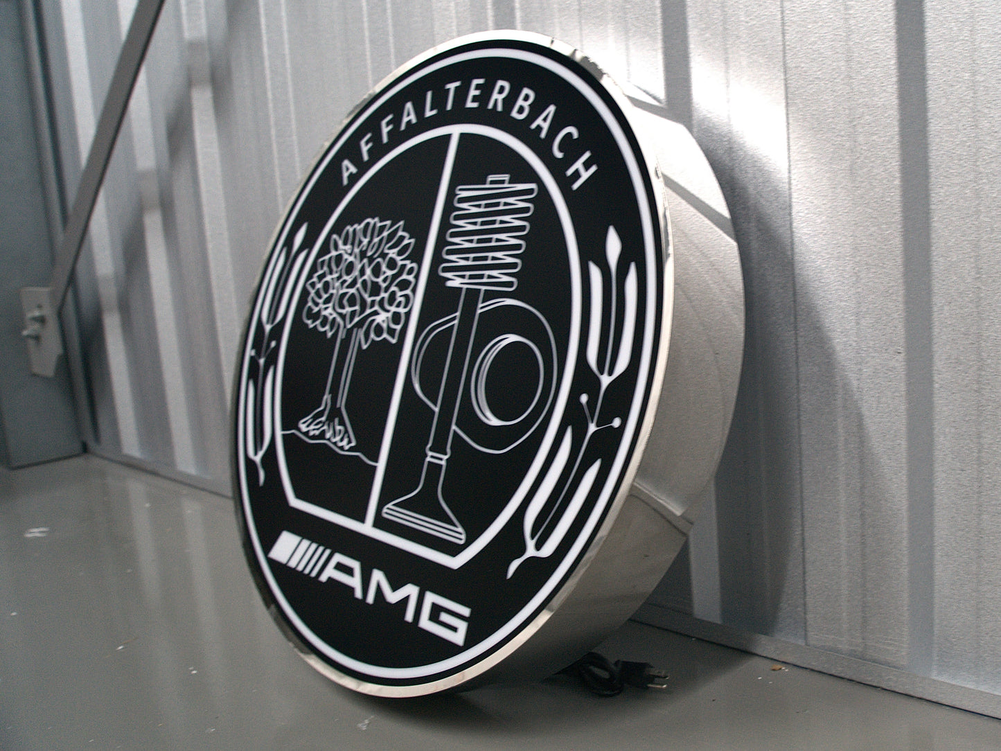 Mercedes Benz AMG Dealership Illuminated Sign Black #D53