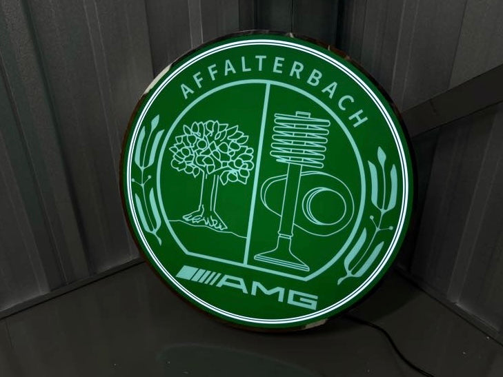 Mercedes Benz AMG Dealership Illuminated Sign Green #D59
