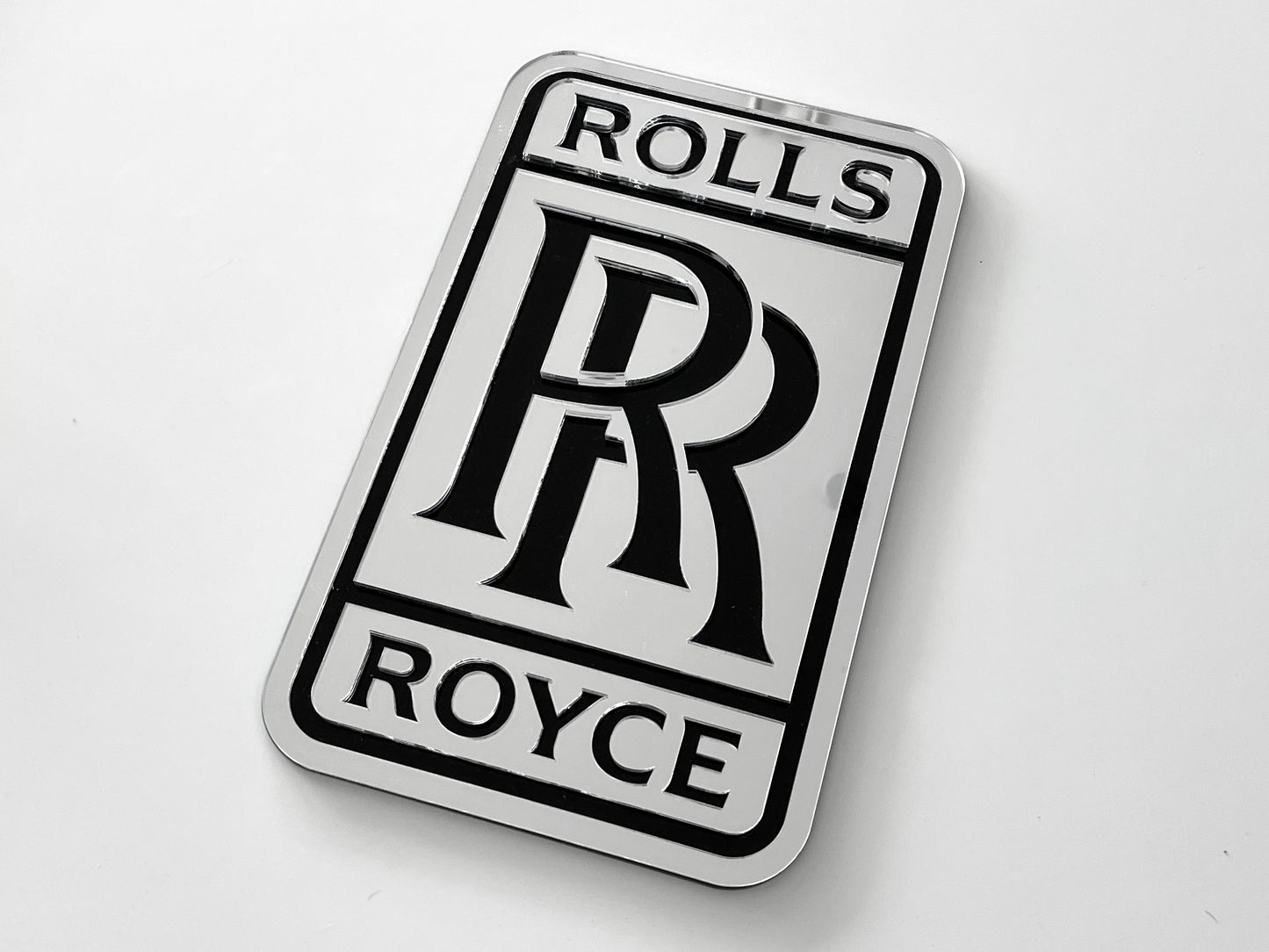Rolls Royce Silver Acrylic Logo Sign #A112
