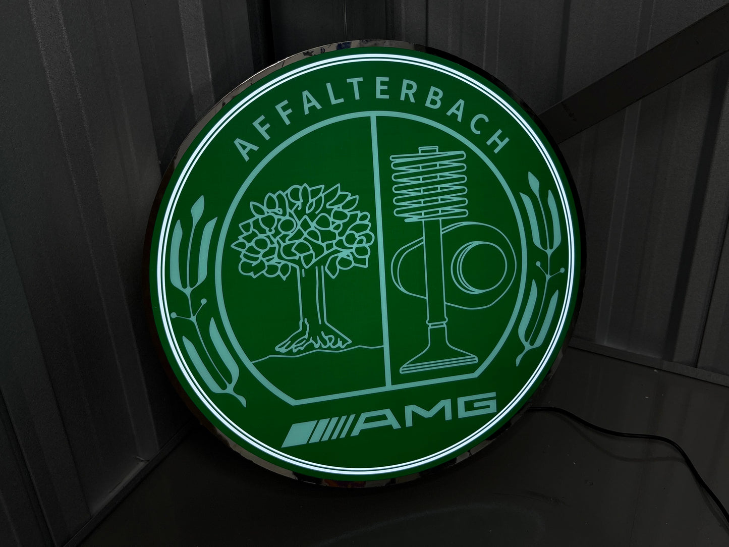 Mercedes Benz AMG Dealership Illuminated Sign Green #D59