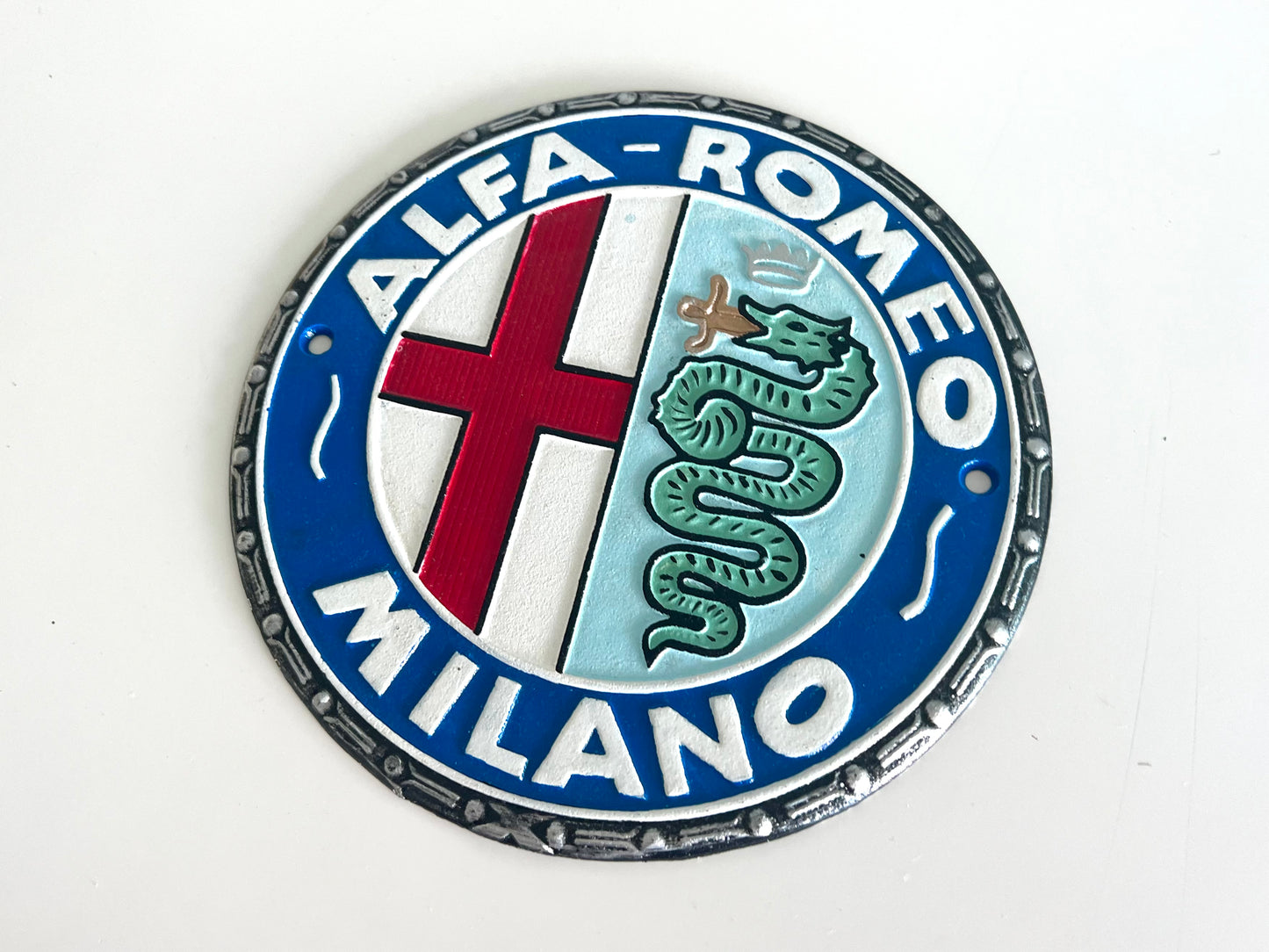 Alfa Romeo Round Cast Iron Sign #A3