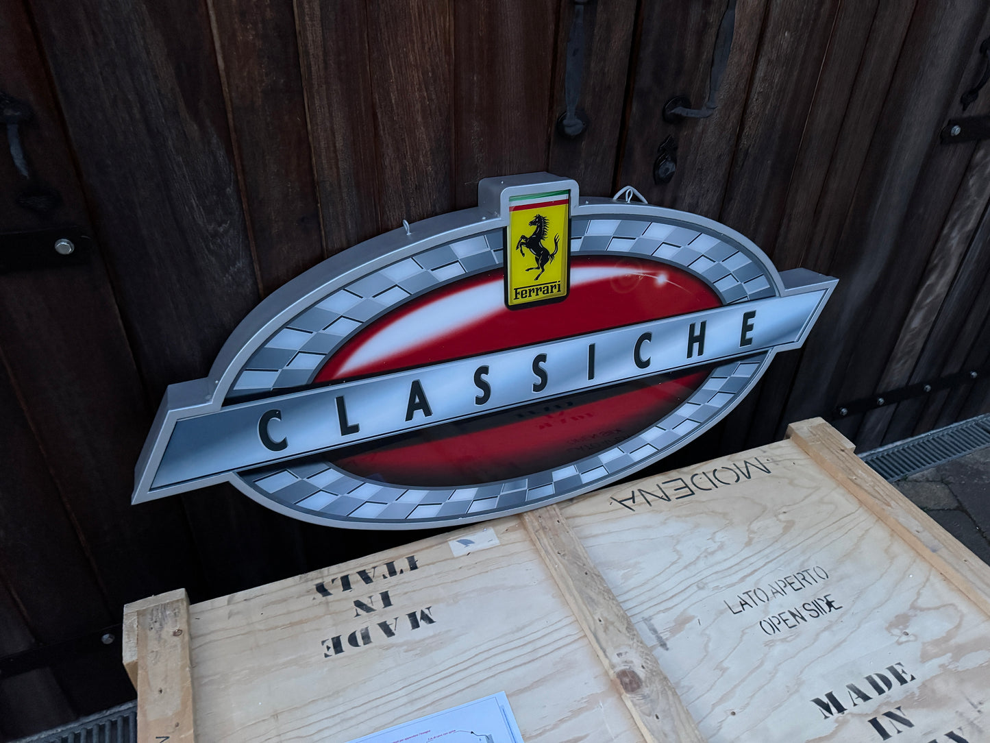 Ferrari Classiche Illuminated Logo Sign #D32