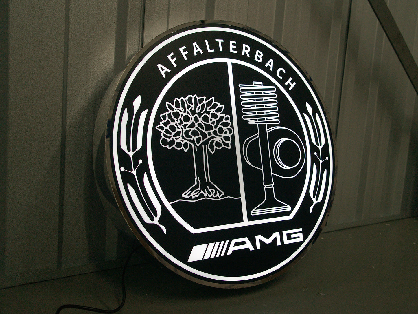 Mercedes Benz AMG Dealership Illuminated Sign Black #D53