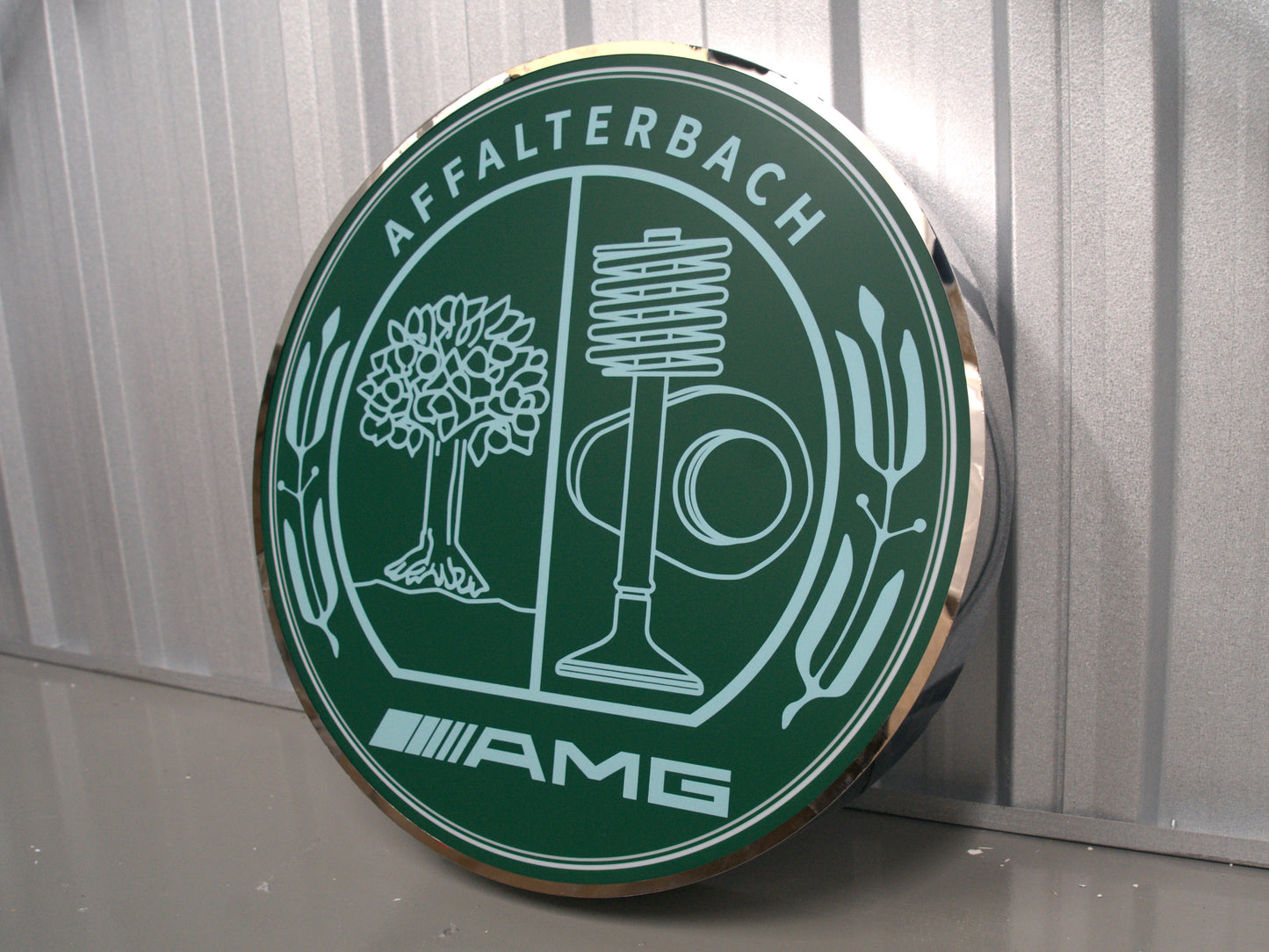 Mercedes Benz AMG Dealership Illuminated Sign Green #D59