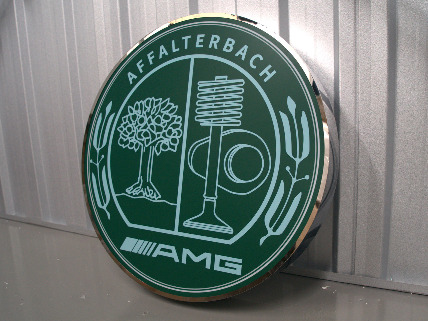 Mercedes Benz AMG Dealership Illuminated Sign Green #D59