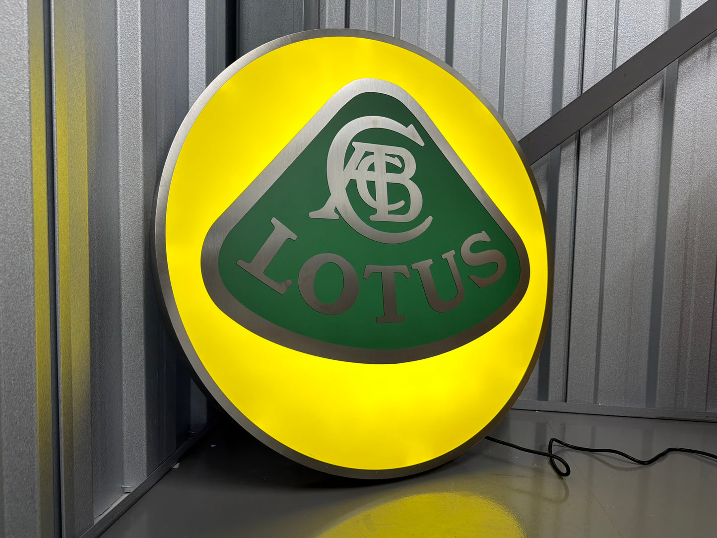 Lotus Illuminated Dealership Crest Logo Sign #D54